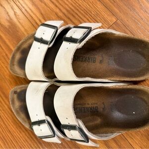 Birkenstock Arizona vegan White leather Double Strap Sandals